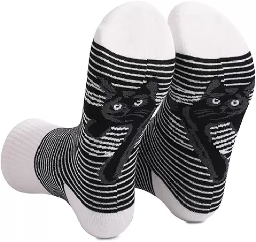 Women's Novelty Socks Dog Cat Socks Animal Gifts for Women Girl Dog and Cat Lovers Stocking Stuffer for mom