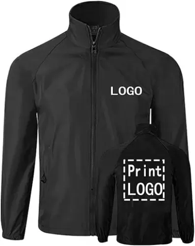YOWESHOP Long Sleeve Shirts Windbreaker Customize Your Logo Workwear Jackets for Outdoor Team Work Uniform Unisex