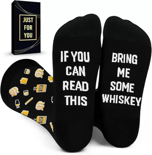 ZAGKOO Funny Socks for Men, Women - Novelty Gag Gift Ideas for Dad, Mom, Wine Lovers on Birthday - Christmas Stocking Stuffer
