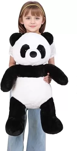 24" Giant Panda Bear Stuffed Animal Plush Toy Cute Soft Body Panda Pillow Kawaii Big Doll, Gift for Kids Boy Girl Birthday Valentines Christmas