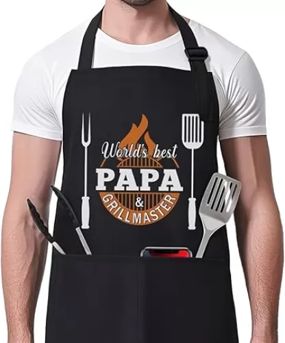 ApronGifts For Papa, Dad Kitchen Gifts, Apron for Grandpa Papa Dad Gift