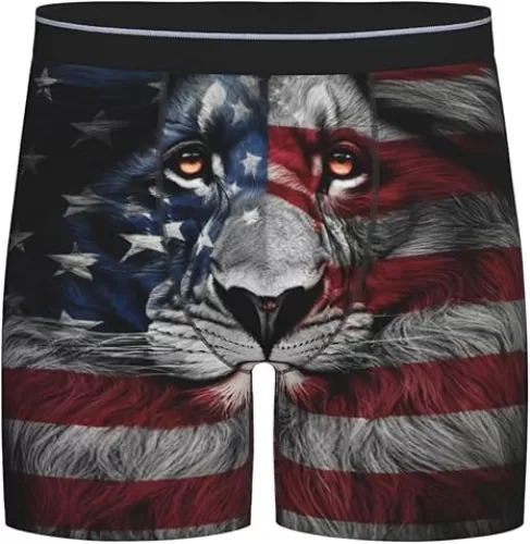 Colorful Dog Cat Paw Print Funny Boxer Brief For Men Breathable Stretch Underwear Fun Novelty Gift