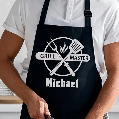 Custom Aprons for Men, Grilling Gifts for Men, Christmas Gifts for Men, Dad Gifts, Chef Apron, Delantales de Cocina para Hombres, Kitchen Apron, Fathers Day Gifts for Dad