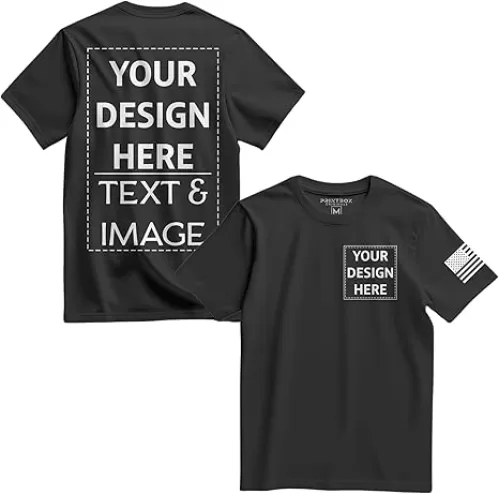 Custom Shirts for Men, Custom Shirt Unisex Fit Mens & Womens, Customized Tshirt Design Your Own Black