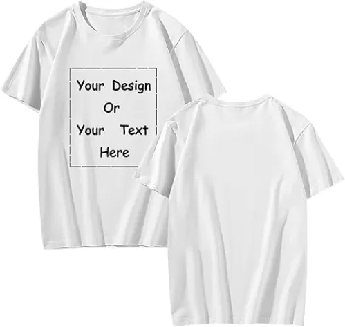 Custom T Shirts for for Men, Women and Kids Design Your Own Shirt Add Text/Image/Logo Personalized Photo Face Shirt