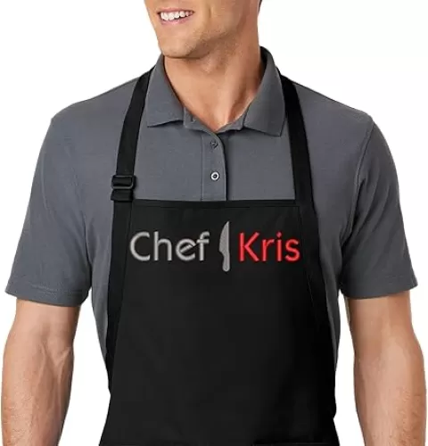 Embroidered Chef Apron with Custom Name a Great Gift Adult Premium Quality Add a Name Apron for Men and Women - Cooking Gift