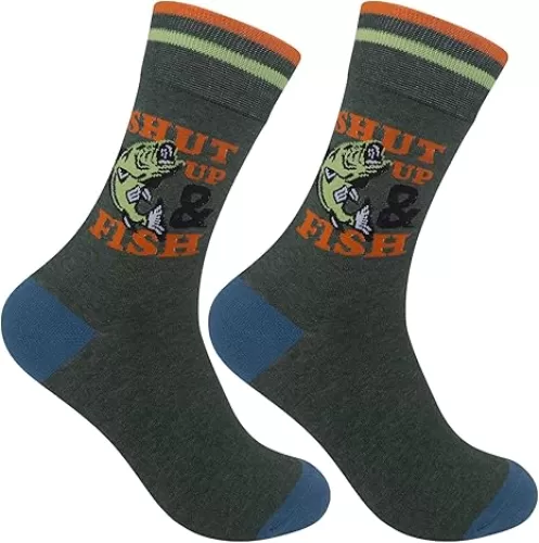 FUNATIC Funny Outdoor Themed Socks for Men Women - Novelty Gifts For Golfing, Fishing, Hunting, Bigfoot, Pickleball, and More