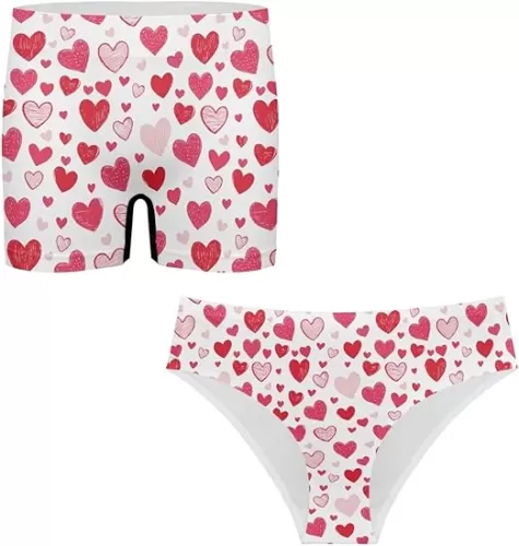 Funny Matching Underwear for Couples-His and Her Underwear Set Memorial Day Gif