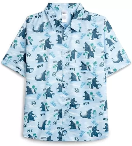 Godzilla Matching Family Hawaiian Button Down Shirt Toddler to Adult Sizes (4T - 2XL)