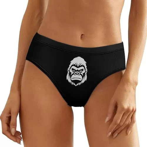 Gorilla Face Women’s Hipster Underwear Stretch Panties Bikini Brief for All Year Round