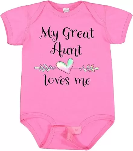 inktastic My Great Aunt Loves Me- Heart Baby Bodysuit