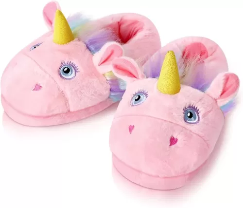 JaGely Women's Slippers 5.5-11 Size Cute Animal Soft Plush Slippers Home Warm Indoor Shoes for Women Winter Gifts
