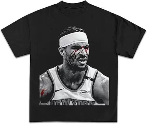 Josh Hart Bloody Playoff Face Graphic T-Shirt | Premium Quality Heavyweight Basketball Shirts for Adults & Kids