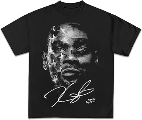 Kevin Durant USA Flag Big Face Graphic Tee | Premium Quality Heavyweight Basketball Shirt for Adults & Kids