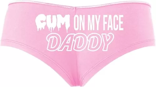 Knaughty Knickers Cum On My Face Daddy Facial Cumslut Baby Pink Slutty Panties