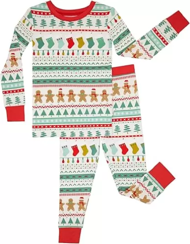 Little Sleepies Two-Piece Pajama Set for Boys & Girls, Soft Viscose from Bamboo Toddler Pajamas for Kids, Family Matching PJs