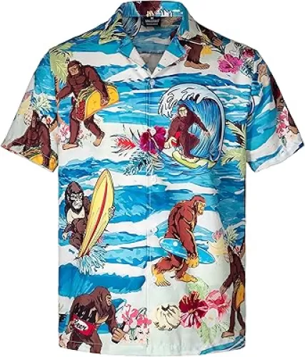 MIKENKO Funny Mens Hawaiian Shirts Short Sleeve Button Up Beach Summer Button Down Hawaiian Shirt for Men Women