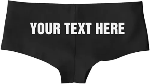 Personalize These with Custom Text Words Names Boy Shorts Ladies Lingerie Panty for Honeymoon Valentines Birthday Gift