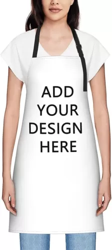 Personalized Aprons for Women Custom Adjustable Chef Apron Design with Name Texts Photo Flower Mothers Day Gifts