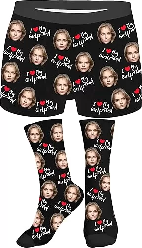 Personalized Boxers for Men, Custom Socks, Personalized Socks, Customized Boxers for Men Funny, Customized Gifts