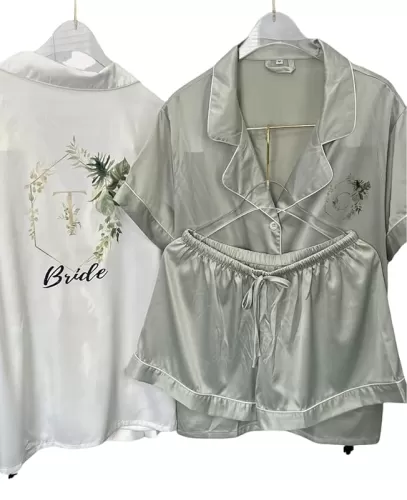 Personalized Bridesmaid Pajamas - 6 Unique Styles - Bridal Party Pajama Set for Women - Two-piece PJ Sets - Soft Sleepwear Lingerie - Bridesmaid Proposal Gift - Short Sleeve Pajamas - Bridal Party