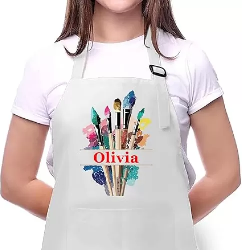 Personalized Painting Apron with Custom Name, Mother