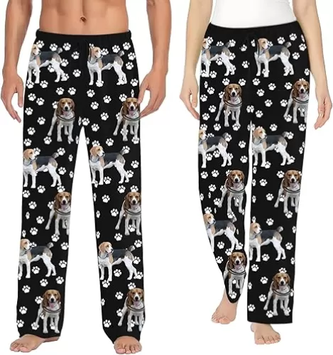 Personalized Pajamas Pants, Custom Pajama Pants for Women, Custom Pet Pajamas, Christmas Gifts for Men Her Him