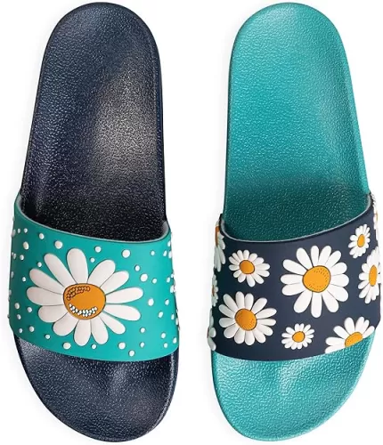 Slides & Slippers for Women & Men Summer Non Slip Shower Sandals Funny Designs Beach Shoes for Home Garden Bathroom Pool Gift
