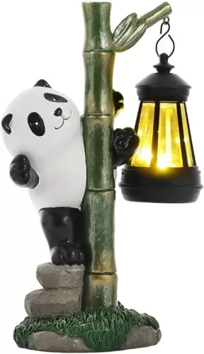 Solar Garden Decor Panda Gifts, Garden Yard Art Decor Panda Gifts for Women - Birthday Gifts for Panda Enthusiasts Grandma Mom Women
