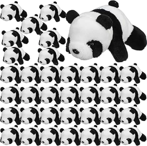 Sotiff 36 Pcs Panda Stuffed Animal Panda Plush Toy 4 Inch Mini Stuffed Animals Small Soft Gifts, Jungle Safari Party Favors, Classroom Prizes, Stocking Stuffers for Boys Girls