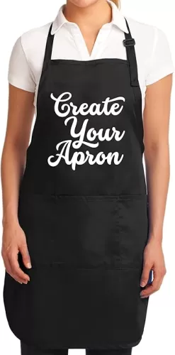 TEEAMORE Custom Aprons for Women Men Add Your Text Personalized Chef Kitchen Apron