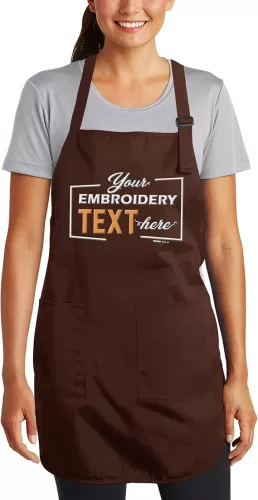 TEEAMORE Personalized Embroidered Aprons for Women Men Add Your Text Chef Kitchen Grill Custom Apron