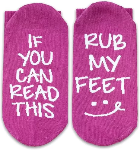 Updenet If You Can Read Socks, Funny Gifts For Men & Women, Funny Socks, Casual Cotton Crew Socks Gift.