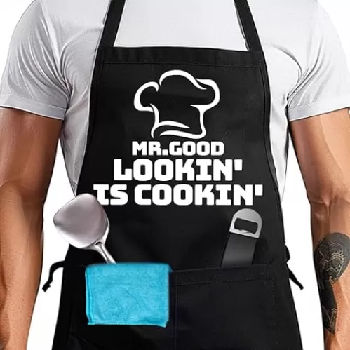 Whatever Happens Were Eating It Apron Gift for Men, Fathers Day Gift For Men, Dad, Husband, Him, Men’s Funny