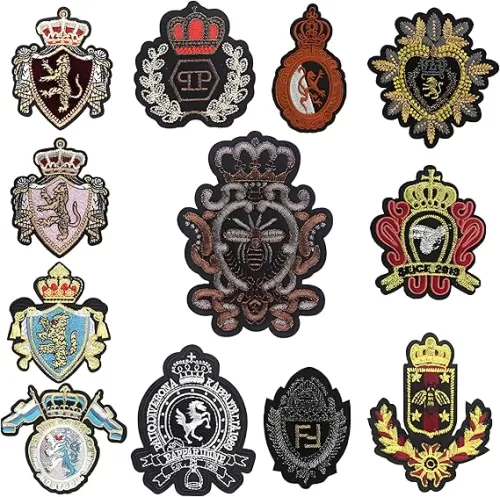 YEAHSHOP Wholesale Iron on Fabric Patch for Clothing Hat/Embroidered Sew on Applique Cute Patch Fabric Badge Garment DIY Apparel Accessories - Crown royal logo (WFB-44) (One of each)