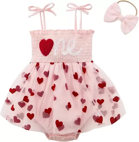 Zando First Birthday Outfit Girl Floral Lace 1st Birthday Girl Outfit Sleeveless Dress with Headband 2pcs Baby Girl Gifts