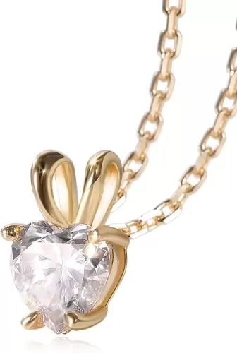 1-2 Carat Moissanite Cute Small Solitaire Necklace for Women, Round Cut/Heart Cut, Solid 925 Sterling Silver, 16"/18"/20" Adjustable Chain, Anniversary Mother