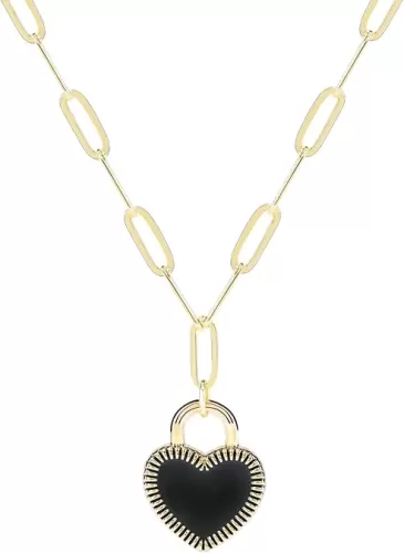14K Gold Plated Heart Locket Necklace for Women – Elegant Minimalist Pendant with Adjustable 16"-18" Chain, Dainty Everyday Jewelry Gift for Her, Valentine’s Day, Birthday, Anniversary (Box Included)