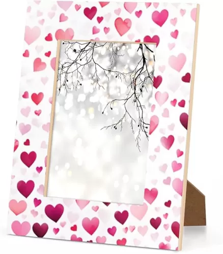 8x10 Picture Frame, Red Pink Love Hearts Valentine