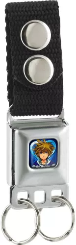 Buckle-Down Keychain-Kingdom Hearts Roxas Pose Full Color
