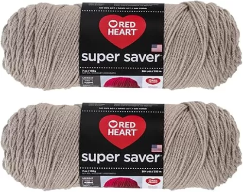Bulk Buy: Red Heart Super Saver (2-Pack) (Oatmeal, 7 oz Each Skein)