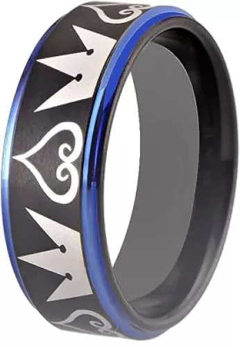 Cosplay Jewelry Kingdom Hearts & Crowns Design Ring - Tungsten Ring Wedding Ring Men's Ring -Free Customized Engraving