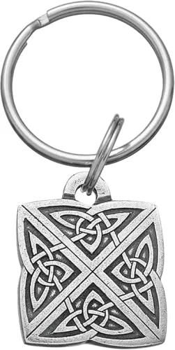 DANFORTH - Celtic Love Knot Keychain – Handcrafted Pewter Irish Keychain For Men and Women - 1 ¼”, Made In USA