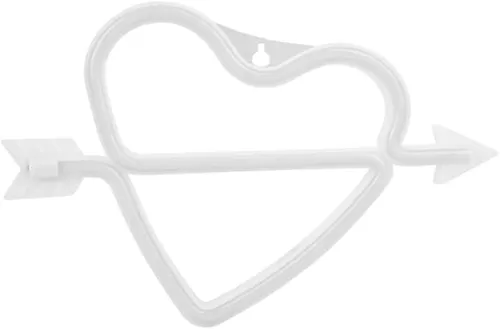 Decorative Wall Light Neon Wall Sign Heart Shape Desk Lamp Wall Hanging Lamp Wall Art Decor Heart Neon Sign for Bedroom Coffee Shop Wedding Bar Party(Red)