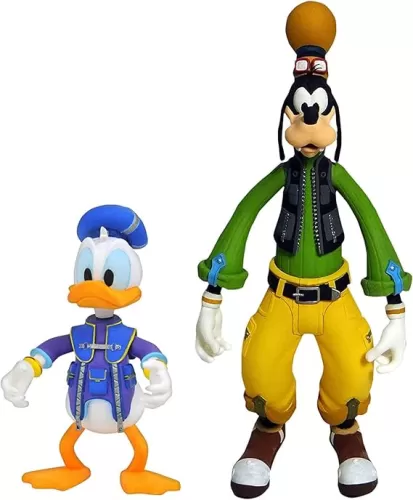 DIAMOND SELECT TOYS Kingdom Hearts 3: Goofy & Donald Action Figure 2 Pack, Multicolor