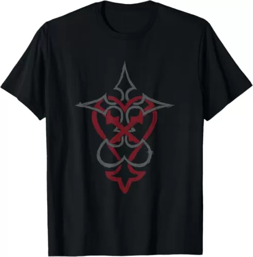 Disney Kingdom Hearts Mixed Crossed Key Dual Tone Logo T-Shirt