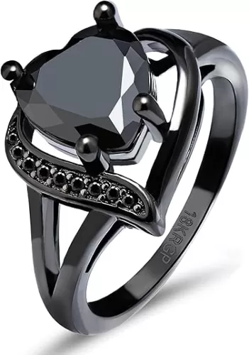 Engagement Rings for Women AAA+ Heart Cubic Zirconia Promise Rings for Her/1.5CT Moissanite Sterling Silver Rings Women
