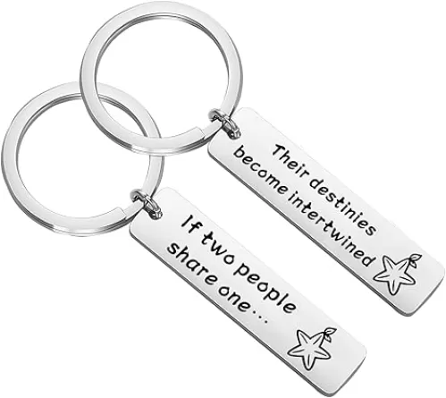 FAADBUK Kingdom Heart Paopu Gift Kingdom Heart Inspired Gift Couple Keychain Set Kingdom Heart Jewelry
