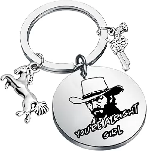 FAADBUK RDR2 Video Game Keychain Arthur M. Fan Gift Arthur M. Lover Gift You’re Alright Girl for Gamer