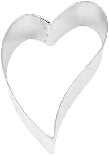 Folk Primitive Heart 3 Inch Cookie Cutter from The Cookie Cutter Shop – Tin Plated Steel Cookie Cutter